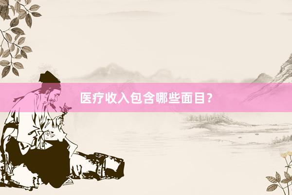 医疗收入包含哪些面目？